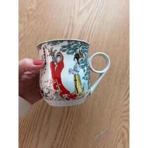 Vintage Antique Porcelain Japanese Chinese Theme Coffee ☕️ Tea Mug